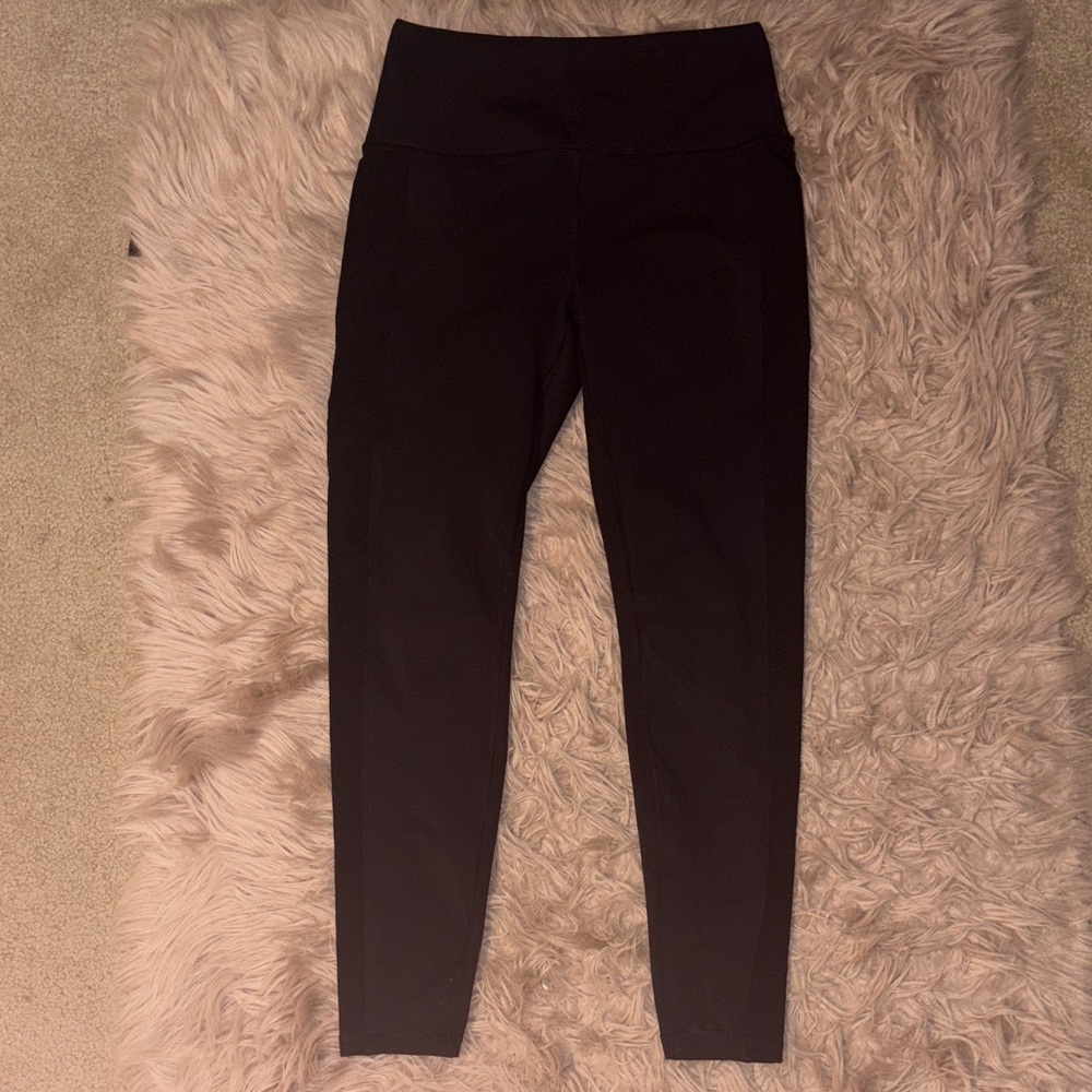 BRAND NEW Spyder Black Athletic Fleece-lined Leggings with Subtle Logo